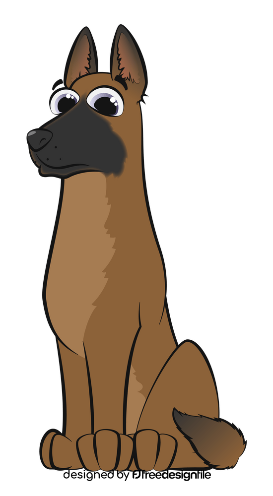 Belgian malinois dog clipart