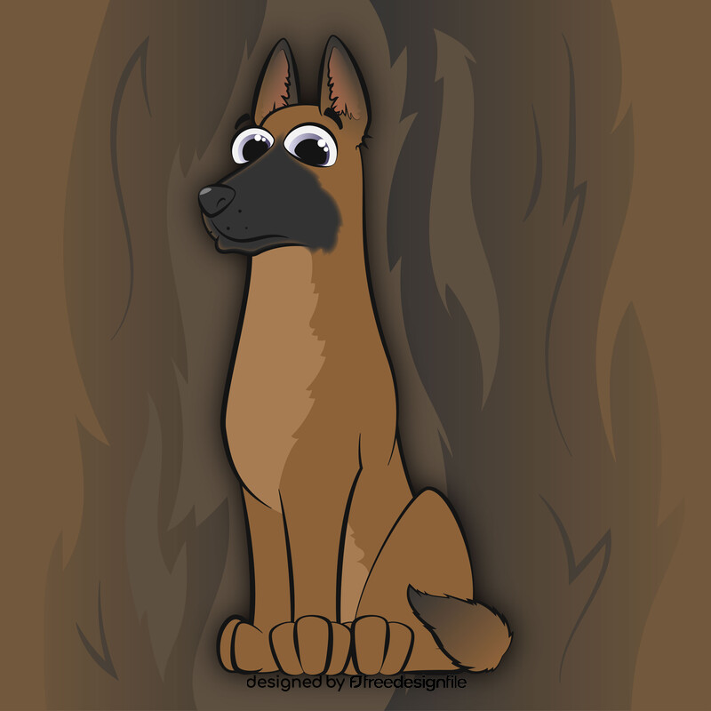 Belgian malinois dog vector