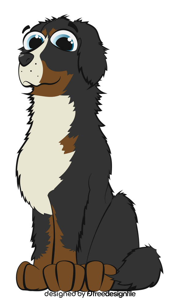 Bernese mountain dog clipart