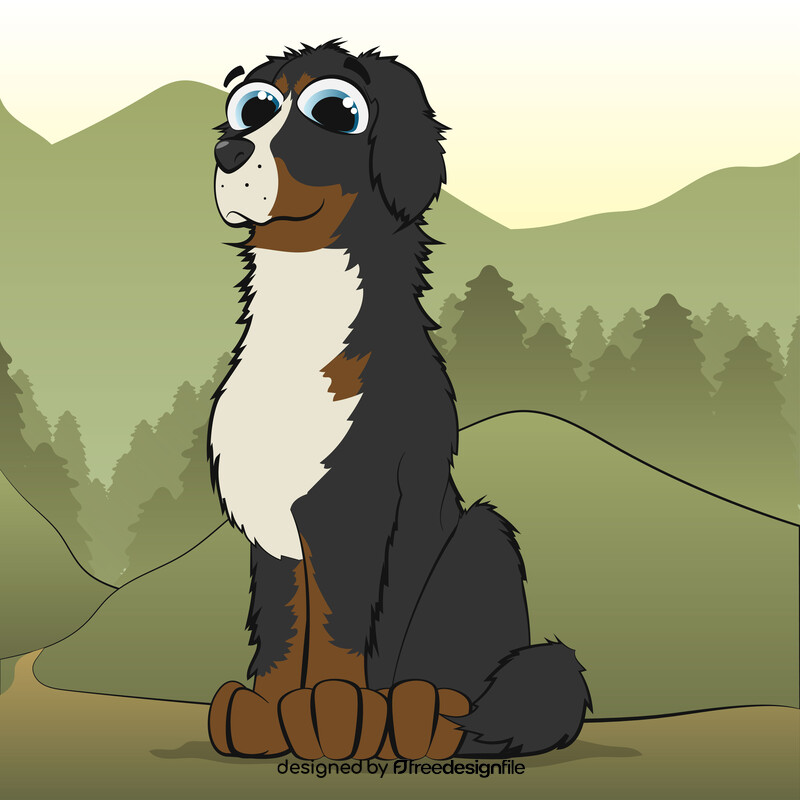 Bernese mountain dog vector