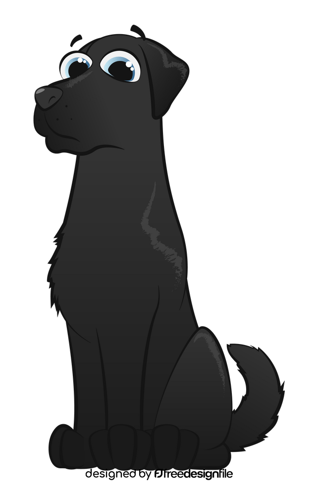 Black lab dog clipart