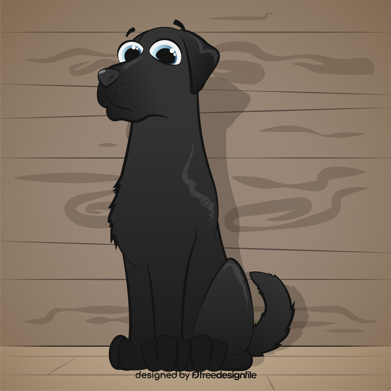 Black lab dog vector