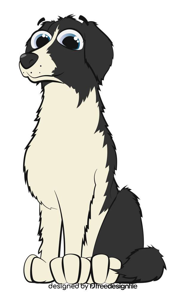 Border collie dog clipart