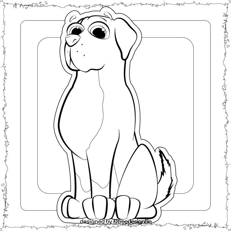 Boxer dog drawing black and white vector