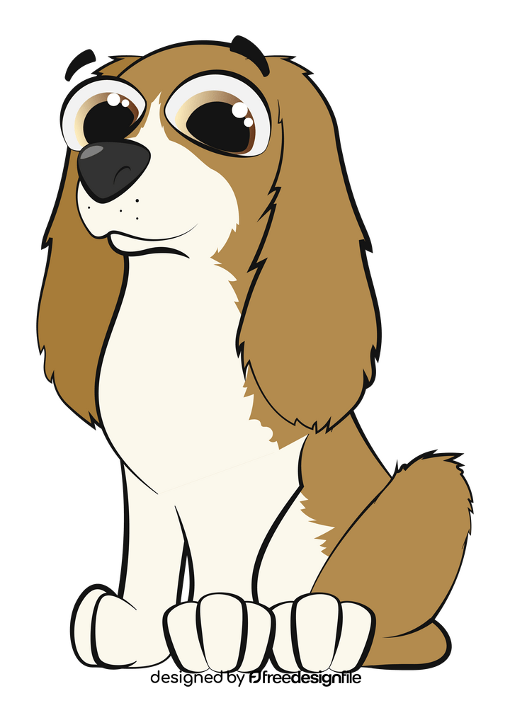 Cavalier king charles spaniel dog clipart