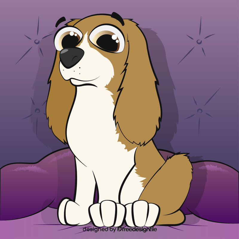 Cavalier king charles spaniel dog vector