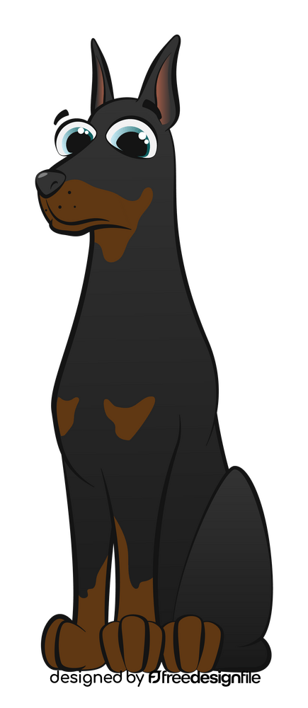 Doberman dog clipart