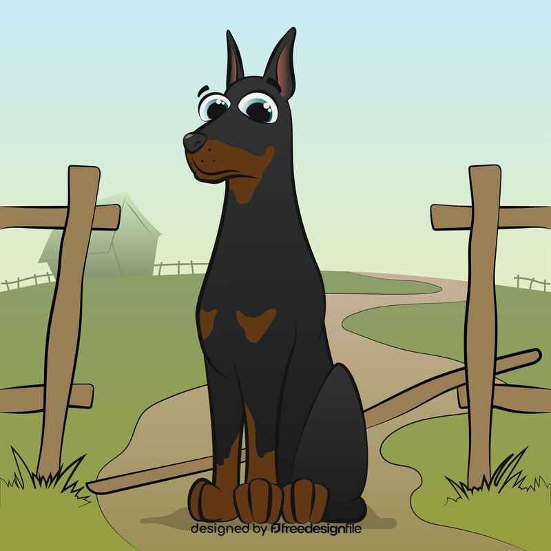 Doberman dog vector