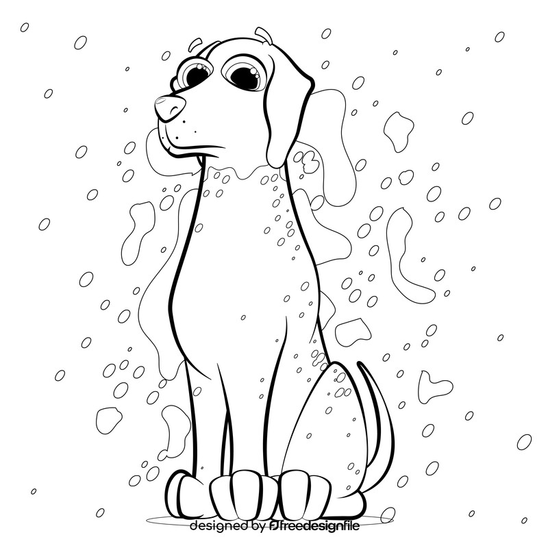 German shorthaired pointer dog drawing black and white vector