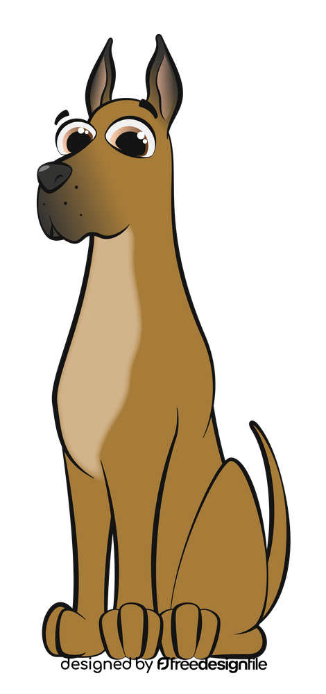 Great dane dog clipart