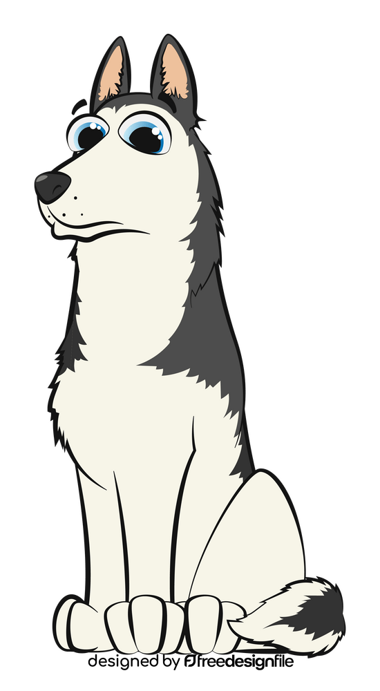 Husky dog clipart