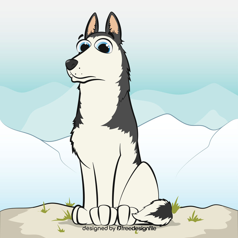 Husky dog vector