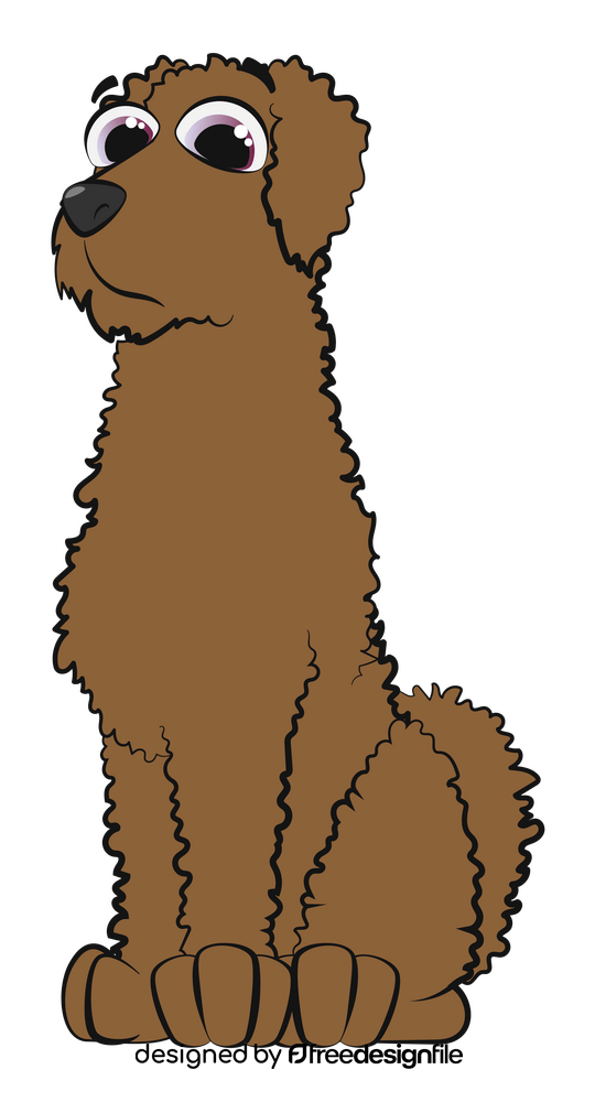 Labradoodle dog clipart