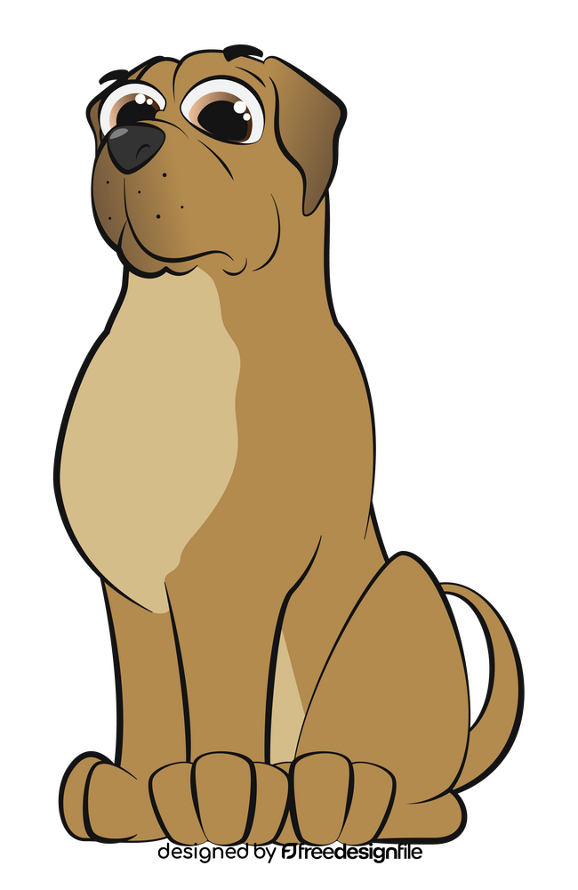 Mastiff dog clipart