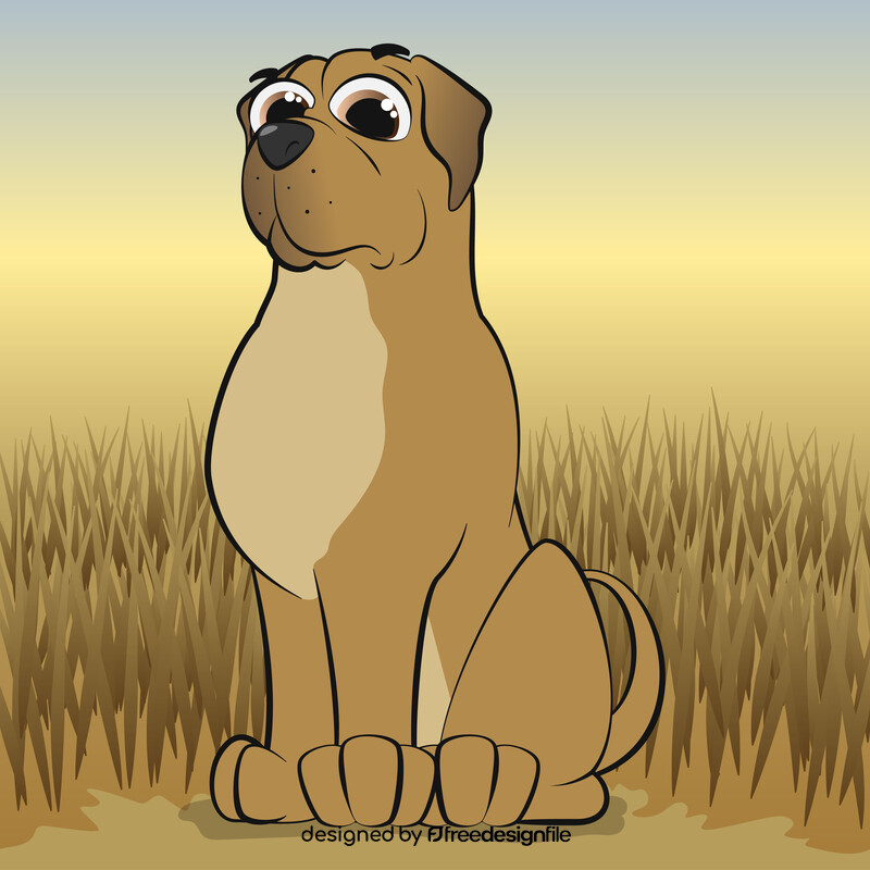 Mastiff dog vector