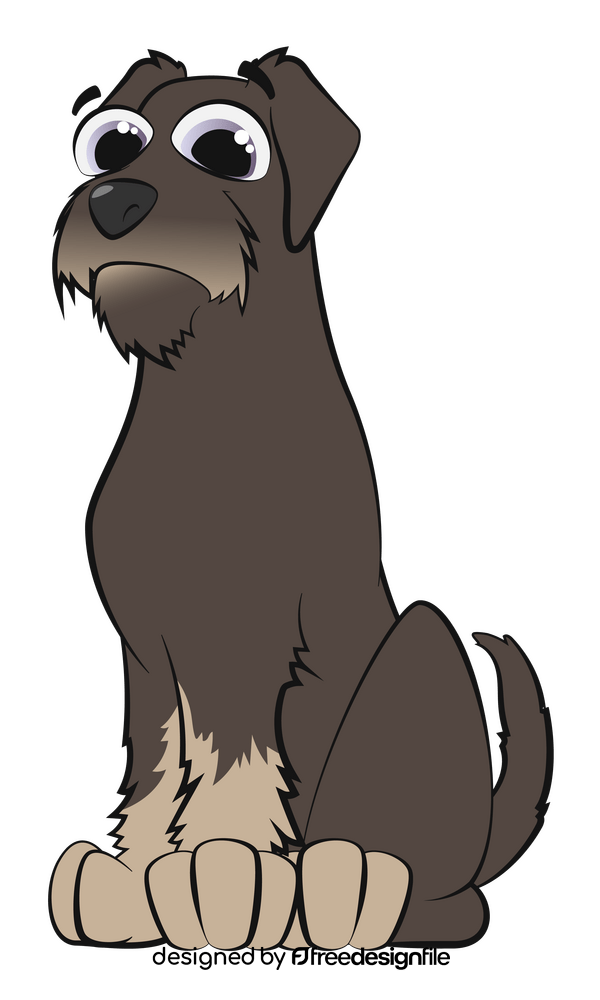 Miniature schnauzer dog clipart