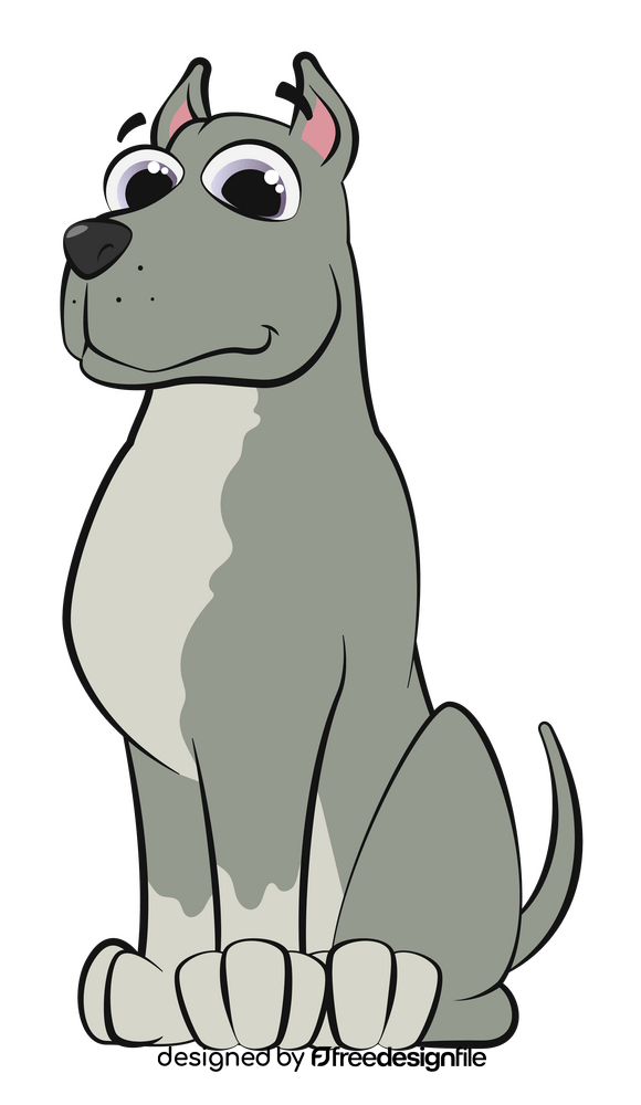 Pitbull dog clipart