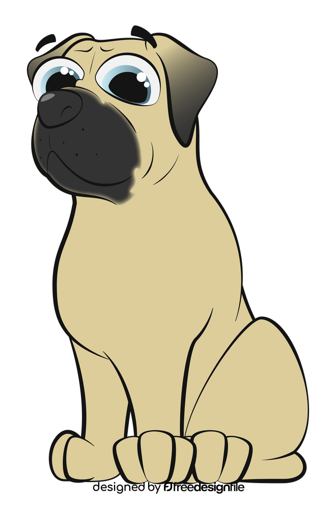 Pug dog clipart