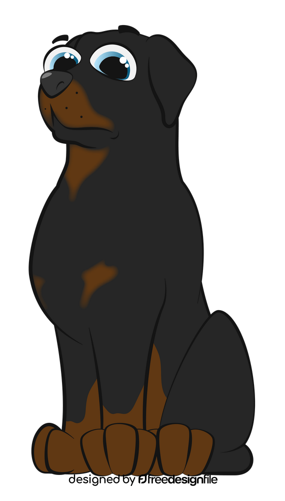 Rottweiler dog clipart