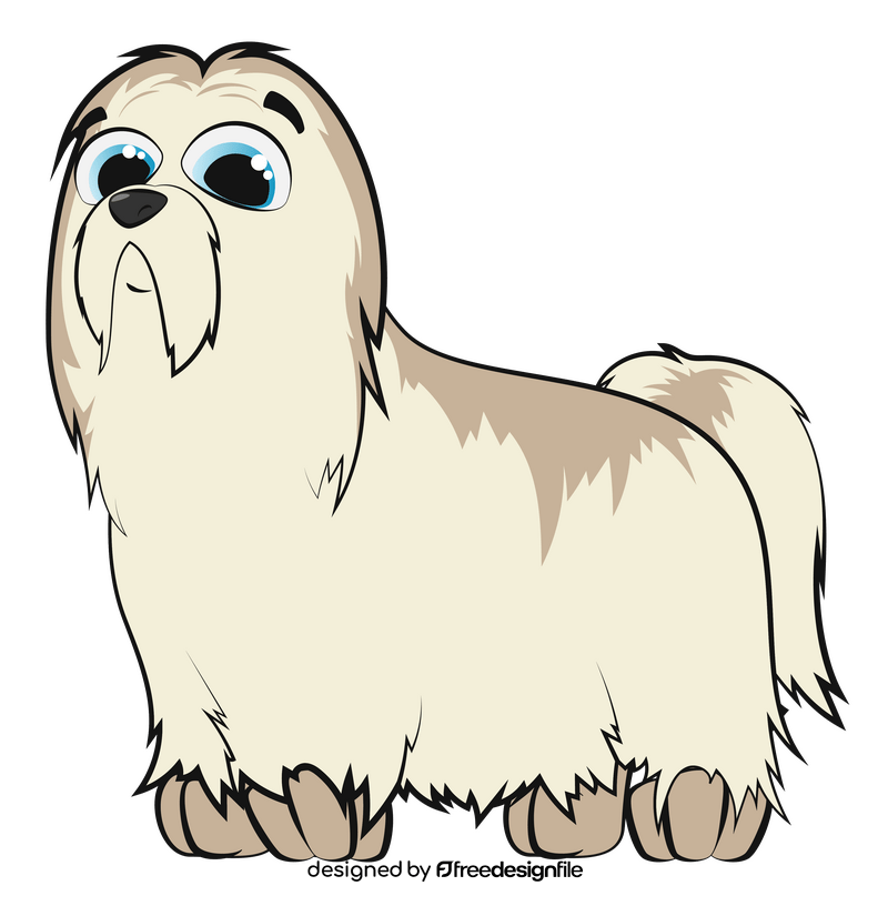 Shih tzu dog clipart