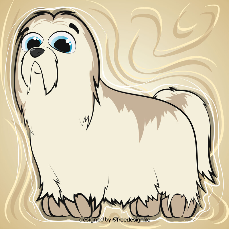 Shih tzu dog vector