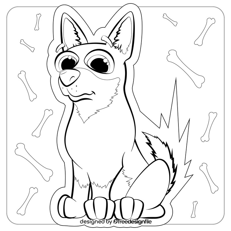 Chihuahua dog drawing black and white vector