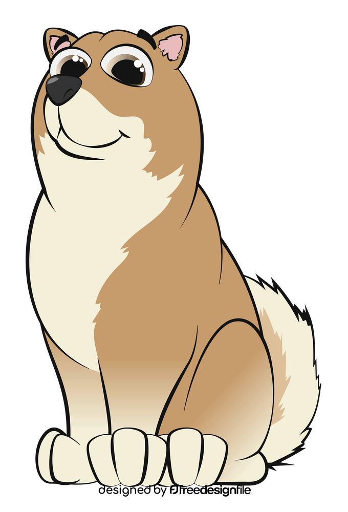 Chow chow dog clipart