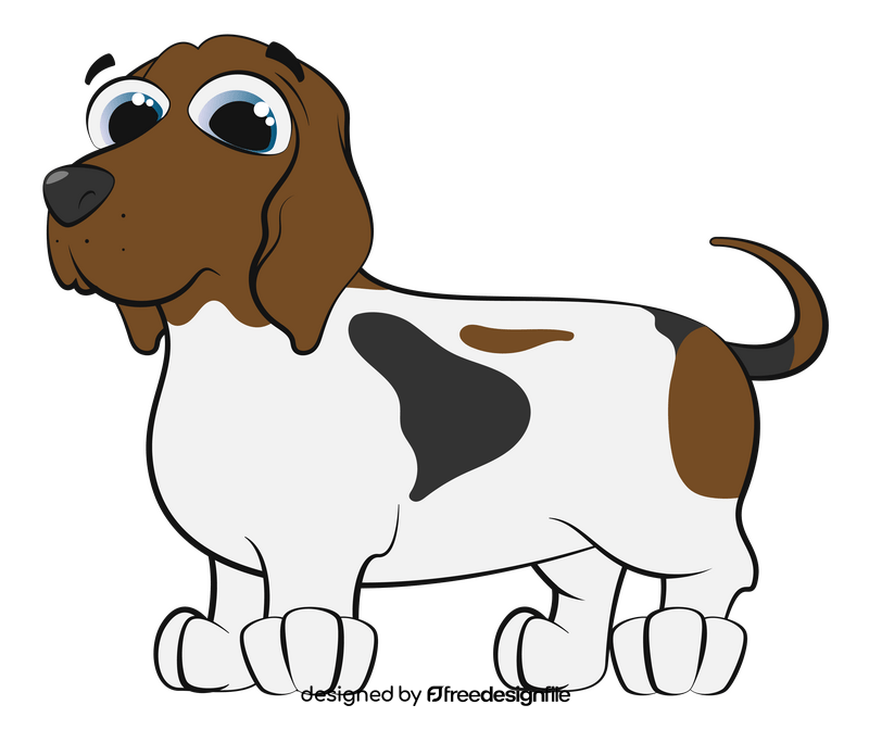 Basset hound dog clipart