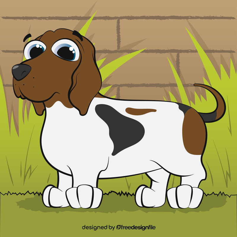 Basset hound dog vector