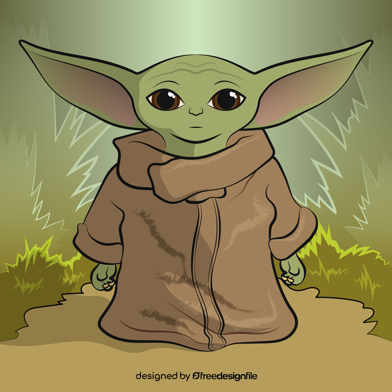 Baby yoda vector