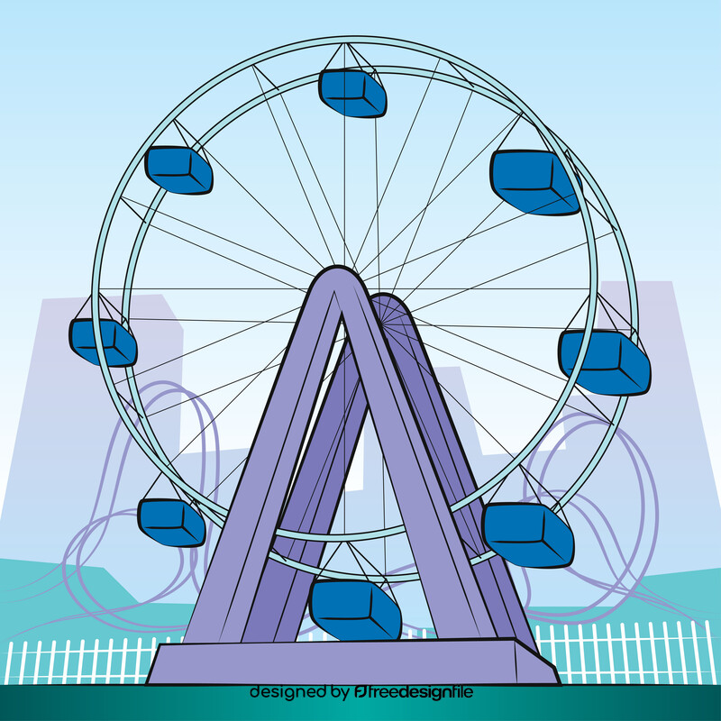 Ferris wheel vector