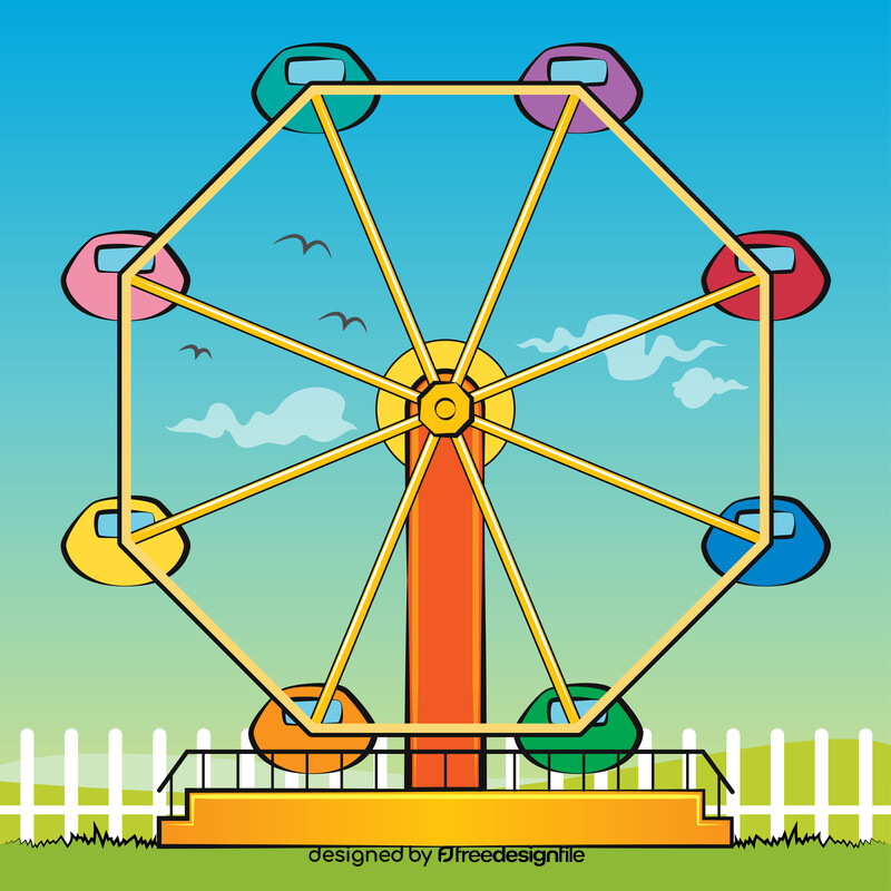 Ferris wheel vector