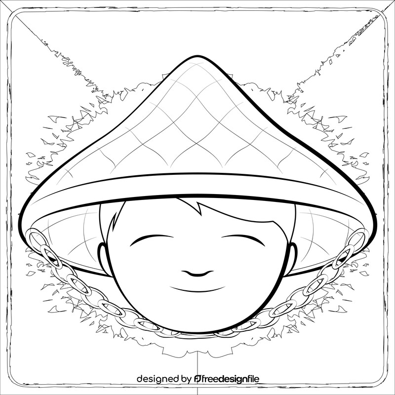 Filipino drawing black and white vector