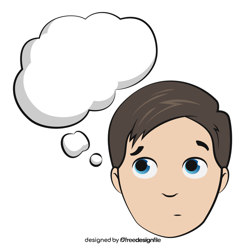 Boy thinking clipart