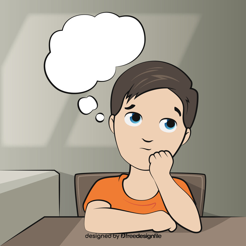 Boy thinking vector