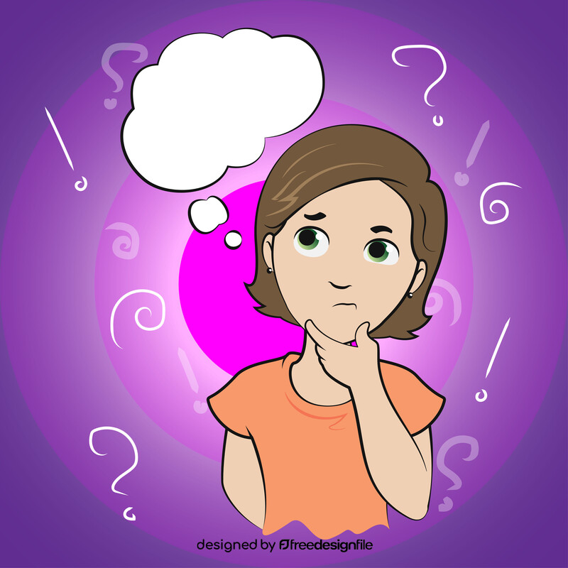 Girl thinking vector