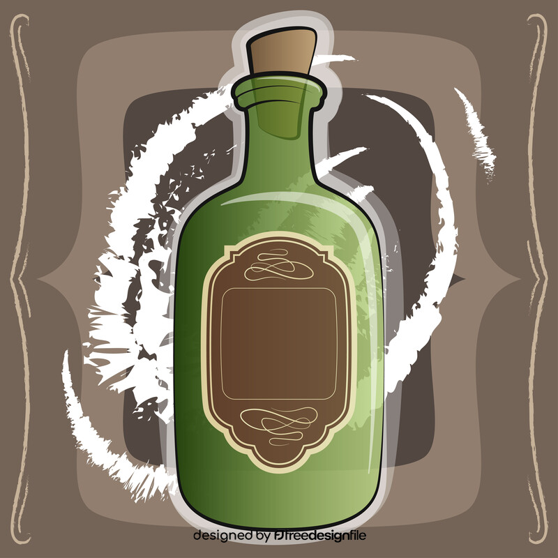 Vintage bottle vector