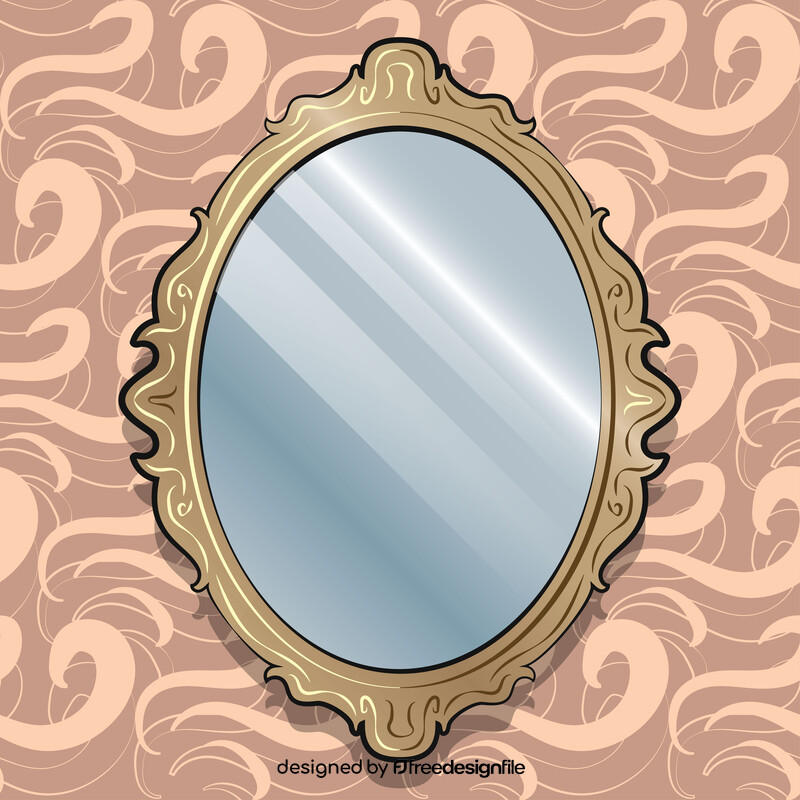 Vintage mirror vector