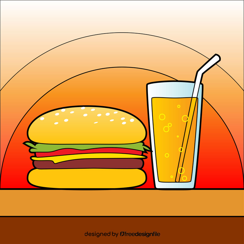 Food and drink drawing vector