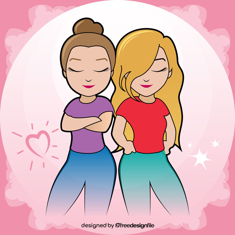 Girls drawing vector