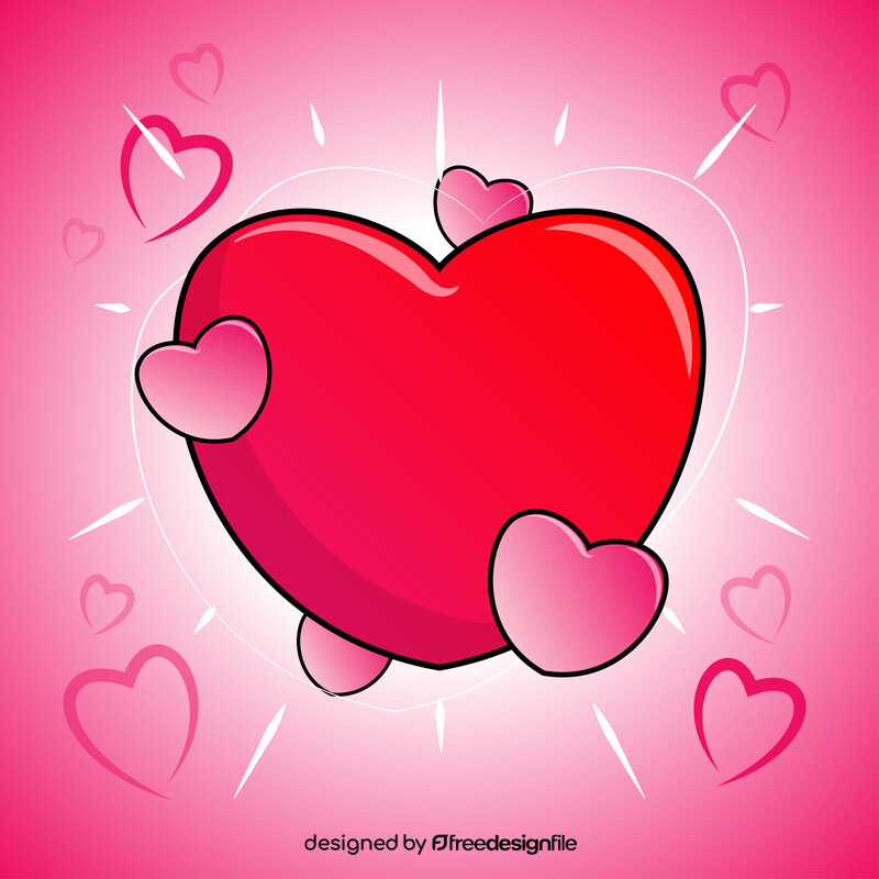 Hearts drawing vector