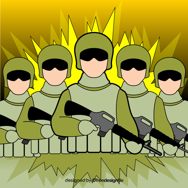 Military drawing vector