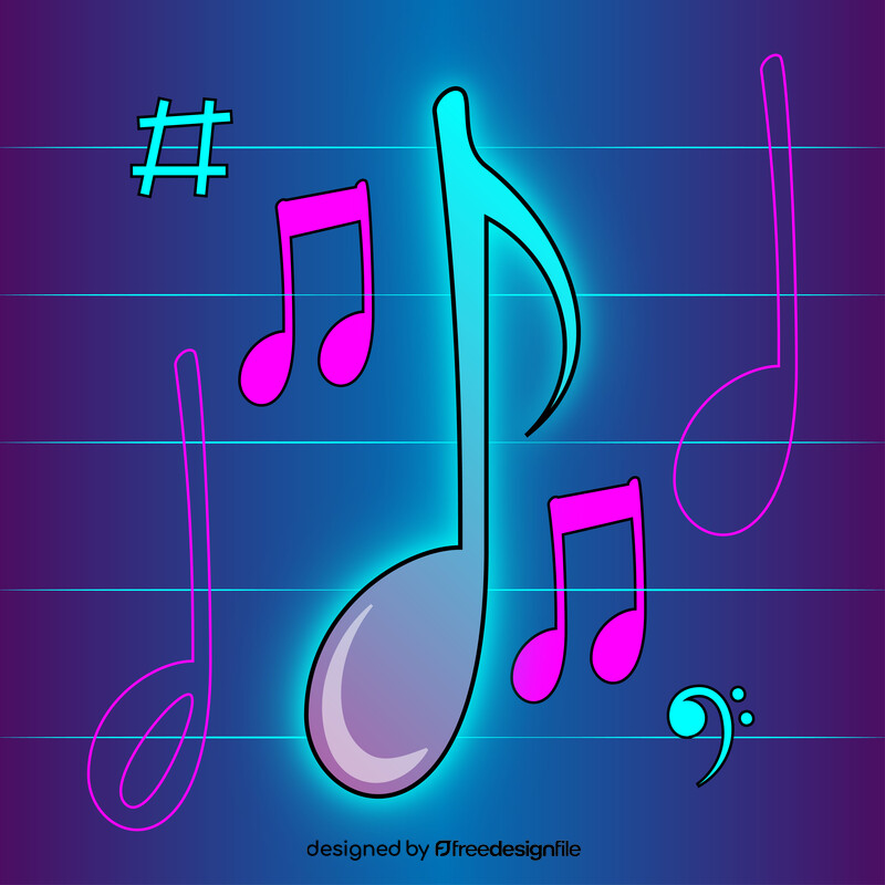 Music drawing vector