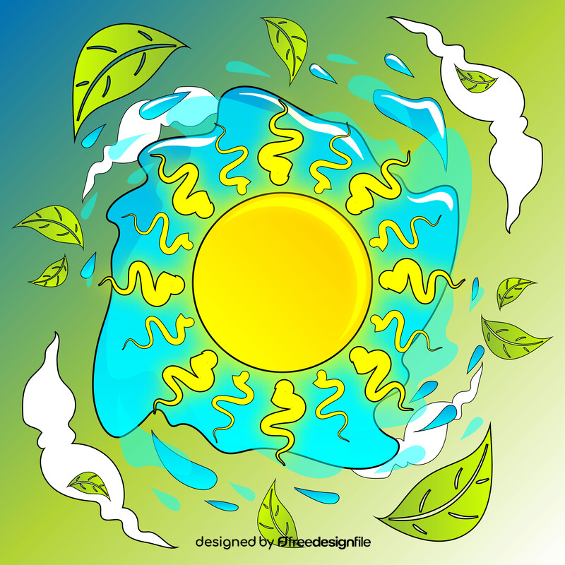 Nature drawing vector