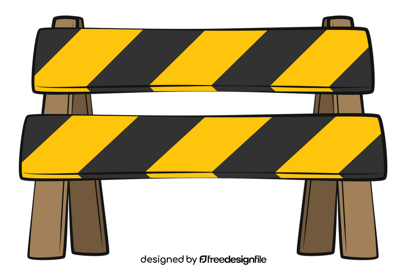 Construction barrier clipart