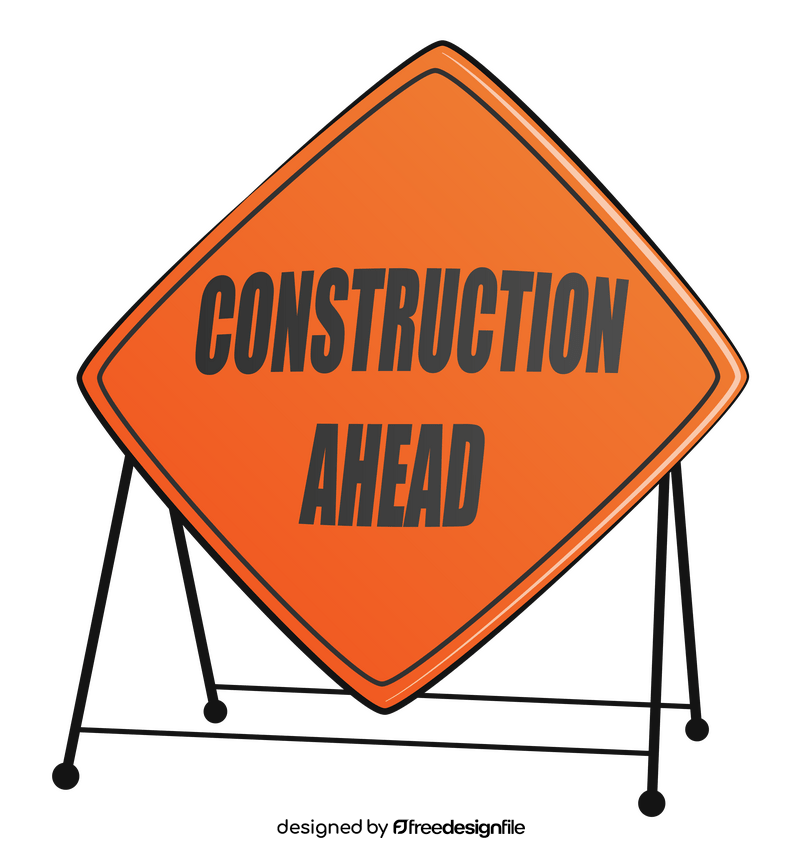 Construction sign clipart