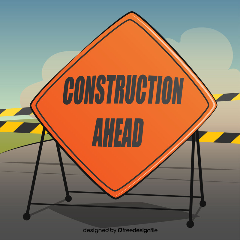 Construction sign vector