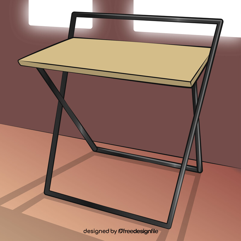 Desk folding drawing vector