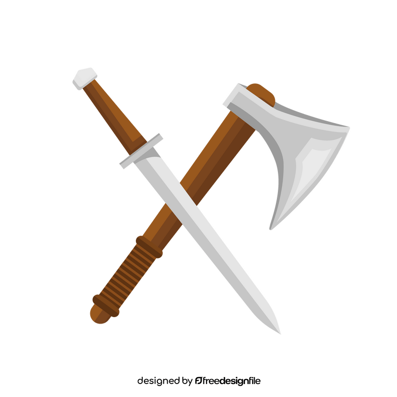 Viking weapons clipart
