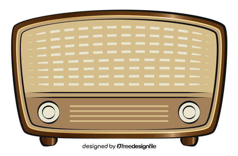 Old radio, retro clipart